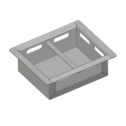 Aschekasten - Für Hark Kaminofen Modelle - Aschkasten aus verzinktem Stahlblech - feuerfest & hitzebeständig - Aschekästen Stahl (222x182x70 mm)