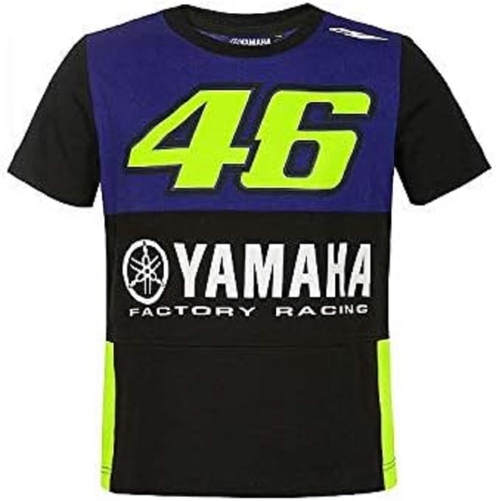 Valentino Rossi T-Shirts Yamaha VR46,Junge,1/2,Blau