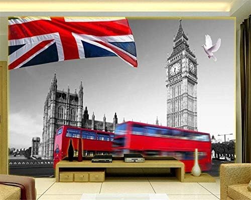 XLMING Londoner Straßenansicht 3D Tapeten Home Esszimmer Sofa Schlafzimmer Wohnzimmer TV Hintergrund-430cm×300cm