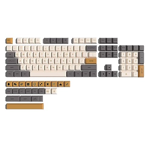 126 Stück PBT-Tastenkappen, XDA-Profil, DYE-SUB-Tastenkappen für GK61, 64, 68, 96, 126 Layout, Cherry MX-Schalter, mechanische Tastatur, Farbstoff-Sublimationstastenkappen