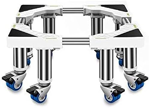 Universal-Waschmaschinensockel mit Rädern, Verstellbarer Kühlschrankwagen, ausziehbarer Kühlschrank-Gefrierschrank-Sockel, Ständerhalter, leicht zu bewegende Halterung für Trockner, Waschmas