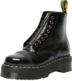 Dr. Martens Damen Sinclair Amphibians, Black Distressed Patent, 40 EU