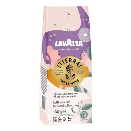 Kaffee gemahlen | LAVAZZA | Tierra Wellness | 180 g Verpackung | Mittel geröstet | Arabica | Intensiver Geschmack |