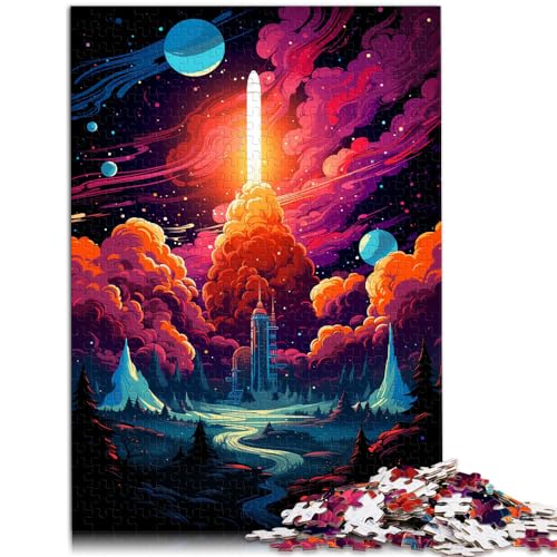 Puzzle, bunte Fantasielandschaft, 1000 Teile, Puzzle für Erwachsene, Holzpuzzle, Familienspiele, Weihnachts- und Geburtstagsgeschenke, 1000 Teile (50 x 75 cm)