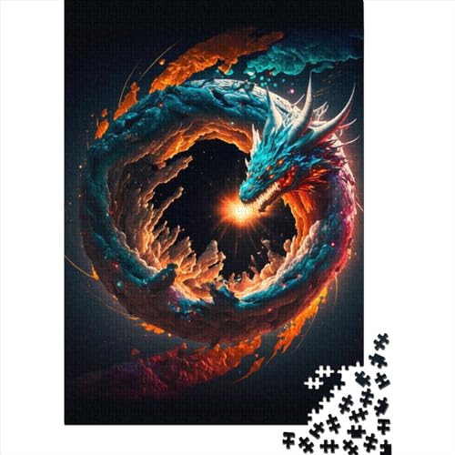 Space Dragon Puzzles Puzzles für Erwachsene Teenager Puzzles für Erwachsene 1000 Teile Entspannungspuzzles Spiele-Denkspiel 75x50cm