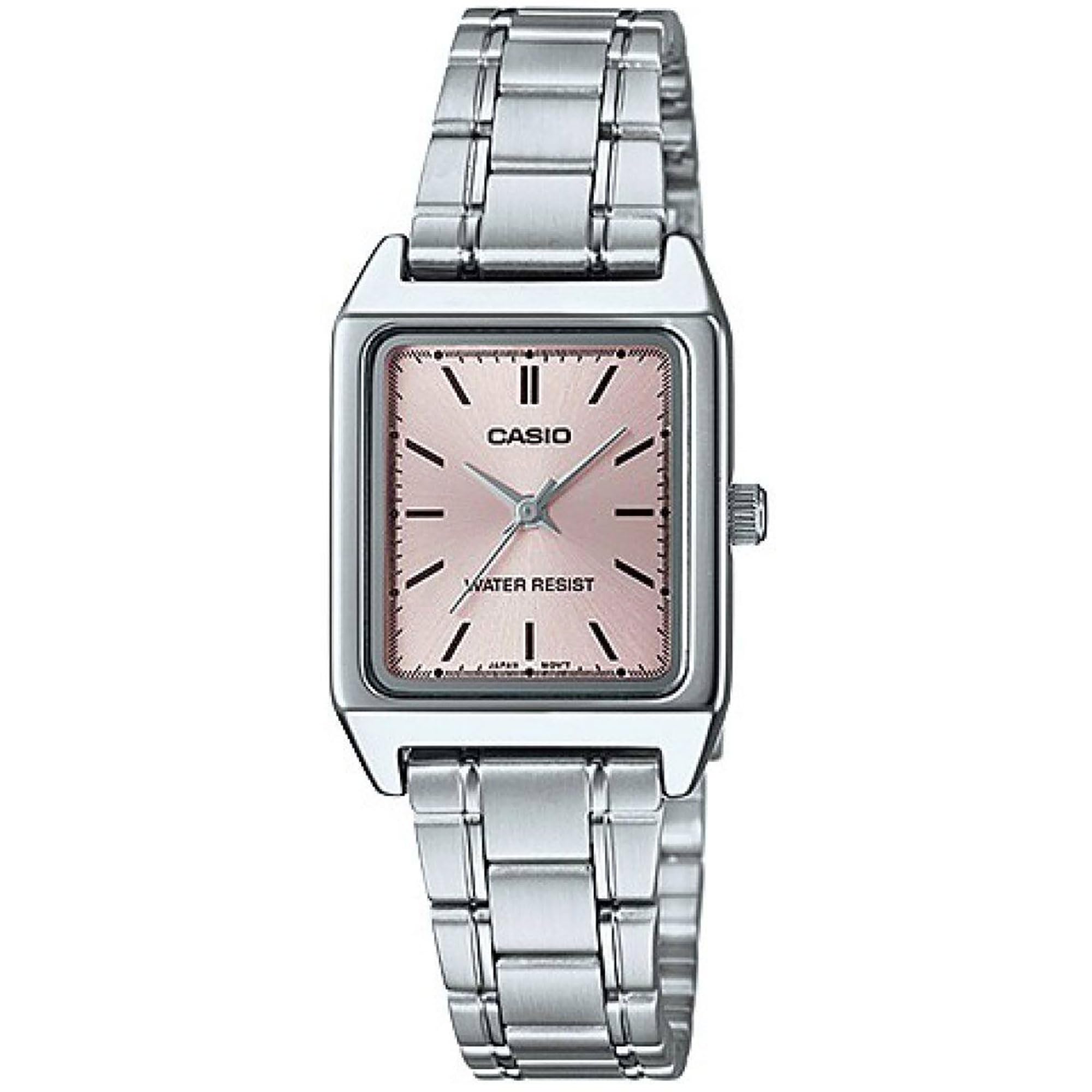 CASIO Damen Analog Quarz Uhr mit Edelstahl Armband LTP-V007D-4