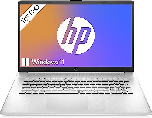 HP Laptop / 17,3" FHD Display / AMD Ryzen 5 7520U / 16GB DDR5 RAM / 512GB SSD / AMD Radeon-Grafik / Windows 11 / QWERTZ / Silber inkl. 25 GB Dropbox-Speicher für 12 Monate