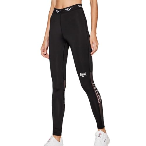 Everlast Damen Leonard Trainingshose, Schwarz, S Slim EU