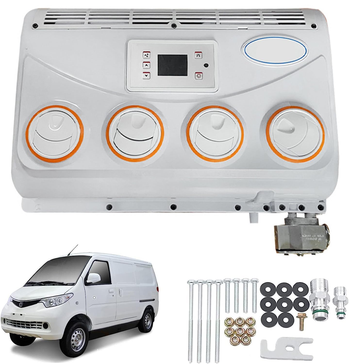 RETRIN Klimaanlagen-Verdampferbaugruppe 5-Gang-Temperatureinstellung 12V/24V RV-Klimaanlage,Intelligente Frequenzumwandlung + Fernbedienung,für PKW,LKW,Wohnmobile,24V