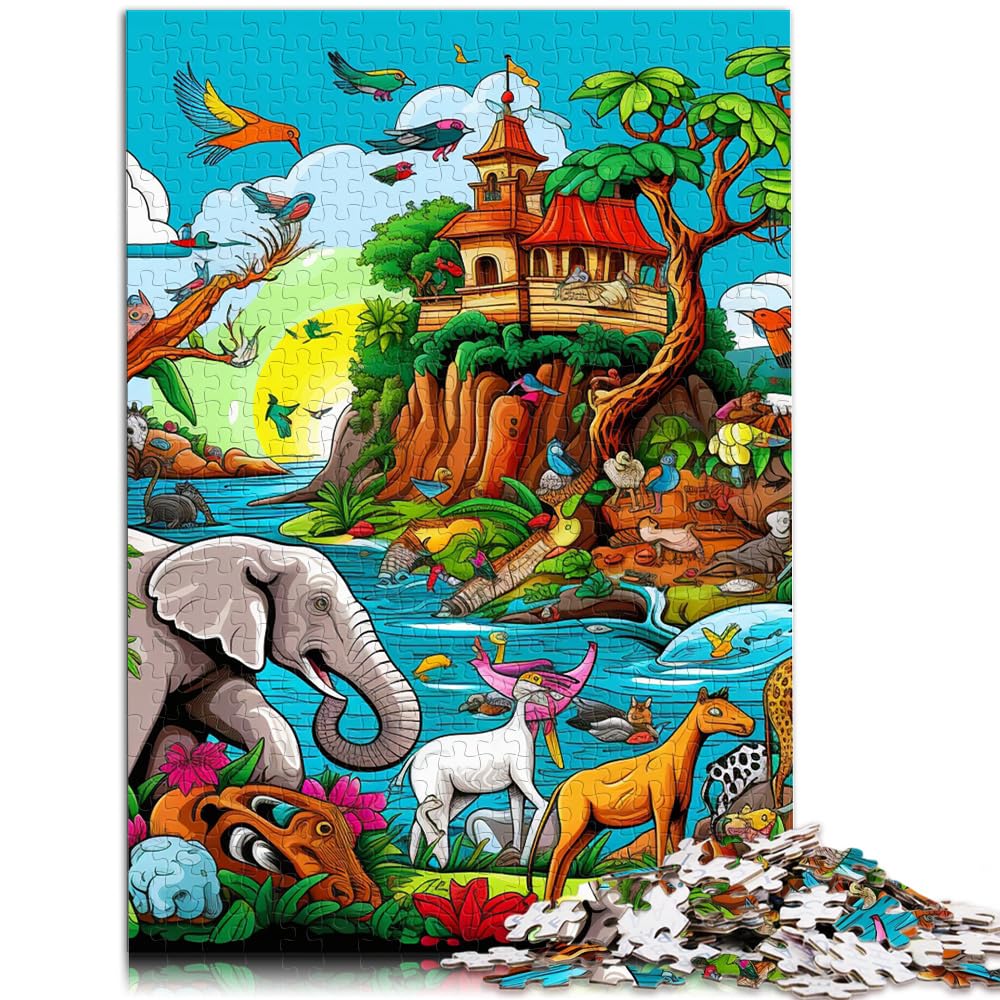 Puzzle für afrikanische Tiere, Puzzle für Erwachsene, 1000 Teile, Holzpuzzle, jedes Teil ist einzigartig – anspruchsvolles, unterhaltsames Familienspiel, 1000 Teile (50 x 75 cm)