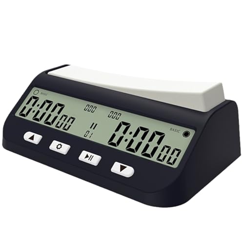 JTQYFI Schachuhr Professionell Tragbar Digital Schachbrett Wettbewerb Count Up Count Down Schachspiel Elektronischer Alarm Timer