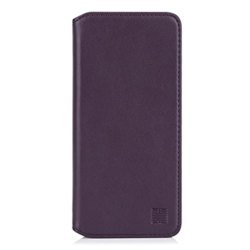 32nd Klassische Series 2.0 - Lederhülle Case Cover für Samsung Galaxy A51 (2020), Echtleder Hülle Entwurf gemacht Mit Kartensteckplatz, Magnetisch und Standfuß - Aubergine