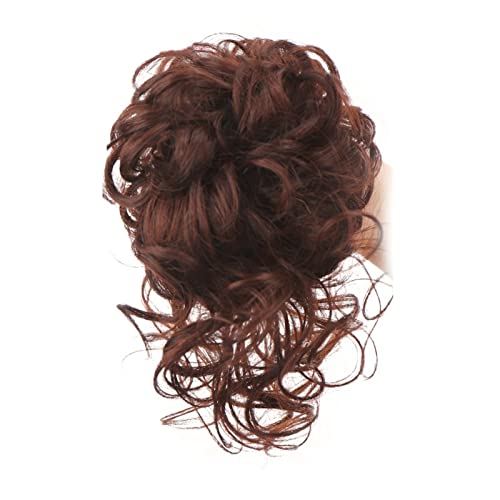 Bun Haarteile Wellenförmiger Pferdeschwanz, synthetischer Chignon for Frauen, unordentlicher Dutt, Haarteil, Haargummi, superlange, zerzauste Hochsteckfrisur, Haarverlängerung mit elastischem Band, lo