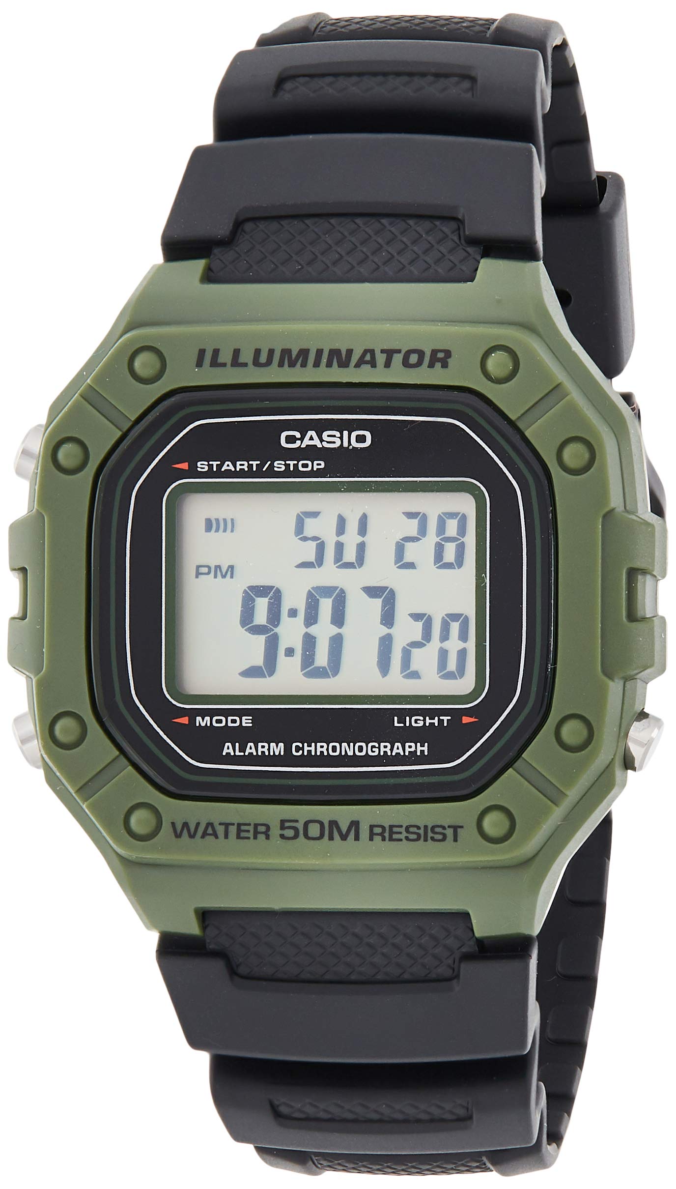 Casio Herren Digital Quarz Uhr mit Harz Armband 4549526192760