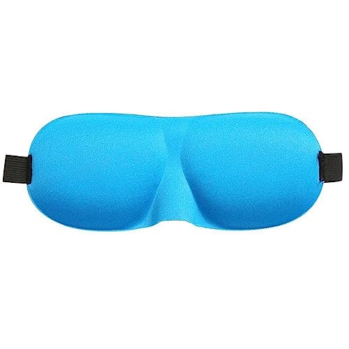 Blackout Schlafmasken, Seide Augenmaske 1PC 3D Eyeshade Schlafmaske natürliche Augen Schlafen(Blue)