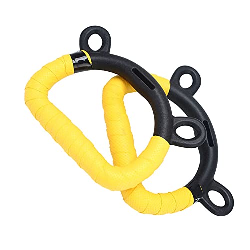 BFVAKBKYT Gymnastik Ringe,Suspension Trainer System, 2 Stück Gymnastikringe for Kinder, Klimmzug-Fitnessgeräte, Trainingsgerät for Ganzkörperkrafttraining mit dem eigenen Körpergewicht(Yellow,50CM)