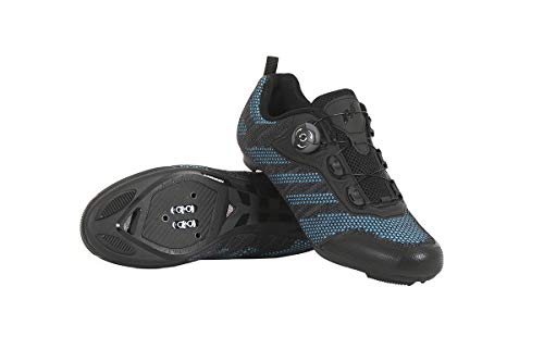 Massi Sportschuhe ICARO Radsport, Jugend Unisex, schwarz/blau, 46