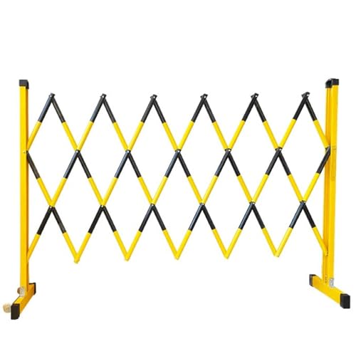 Traffic Fence,Retractable Traffic Barricade, Erweiterbarer Sicherheitsverkehrszaun Erweiterbarer Absperrzaun Mobiler Einfahrtszaun mit Rollen Absperrungen zur Kontrolle von Menschenmengen(Noir,1.2x2.5