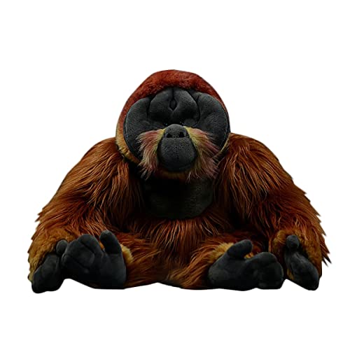 DANAIM Realistisches Orang-Utan-Stofftier, 30,5 cm, Orang-Utang-Plüschtier, Niedliche Gorilla-Plüschtier-Affenpuppen, Geschenke for Kinder, Geburtstag, Weihnachten, Halloween