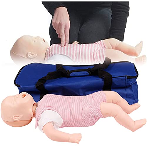 Erste-Hilfe-Modell CPR-Übungspuppe mit Tasche, Herz-Kreislauf-Lungenwiederbelebungsmodell CPR Baby Säuglingstraining Übungspuppe Atemwegsobstruktion Säuglings-Erste-Hilfe-Modell