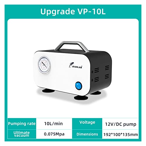 Zentrifugalmaschine, DC 12V Miniöl-freie Membran Luftvakuumpumpe Laborfilterpumpe Tragbare Unterdruckpumpe Laborausrüstung(VP-10L)