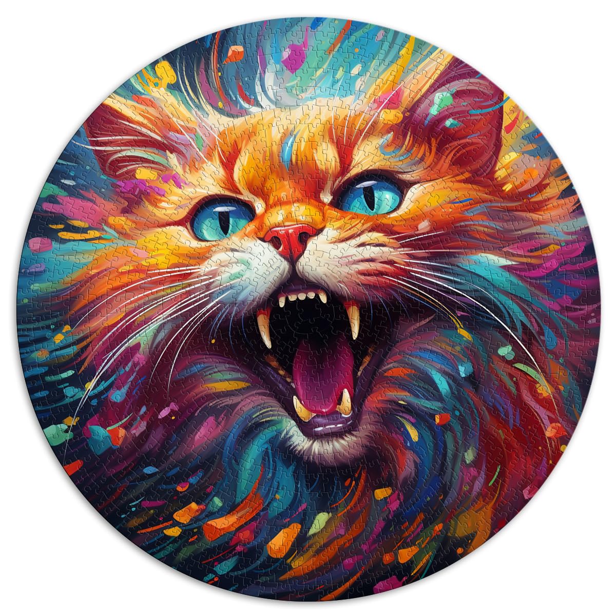 Puzzles Cat Art Puzzles für Erwachsene 1000 Teile 67,5 x 67,5 cm Entspannungspuzzles Spiele-Denkspiel Schwierige und schwere Puzzles