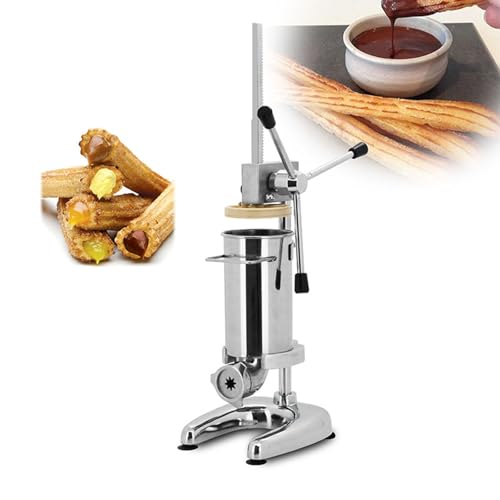 lwjunmm Churro-Maker-Maschine | Spanischer Donuts-Maker | Churro-Maschine, kommerzielle Churros-Maschine, 3L, spanisch, aus Edelstahl, für den Einsatz in Restaurants und Bäckereien zu Hause,2L