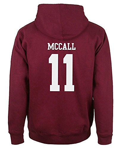 Lässiges modisches Kapuzen-Sweatshirt für Herren, mit Wolfs-Motiv, 24 Teen Stilinski., Rot Mccall 11, S