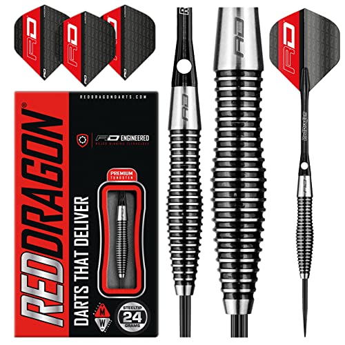 RED DRAGON Lethal Magic 24g Tungsten Darts Set mit Flights und Schäfte