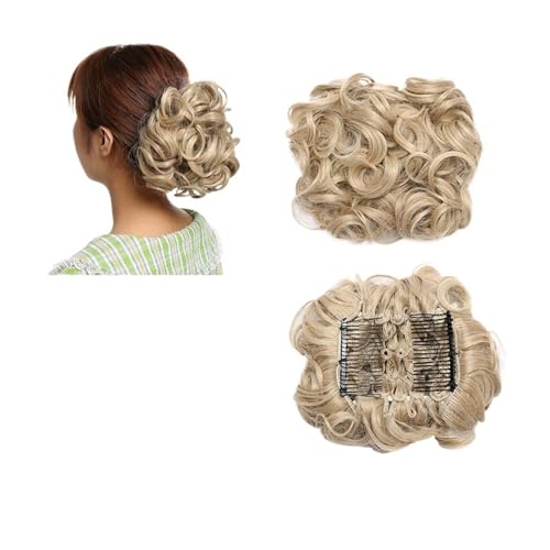 Haarteil Synthetischer großer Kamm-Clip in lockiger Haarverlängerung, Chignon-Haarteile, Hochsteckfrisur, Abdeckung, Haarteil, Verlängerung, Haarknoten Haarverlängerung(16P613)