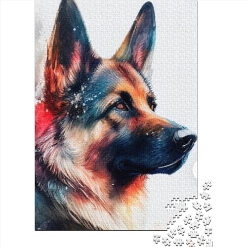 1000-teiliges Puzzle für Erwachsene Teenager, Tier-Fantasie-Hund, Holzpuzzle, Puzzle für Erwachsene und Teenager, Künstlersammlung, bildende Kunst (Größe 29,53 x 19,69 Zoll)