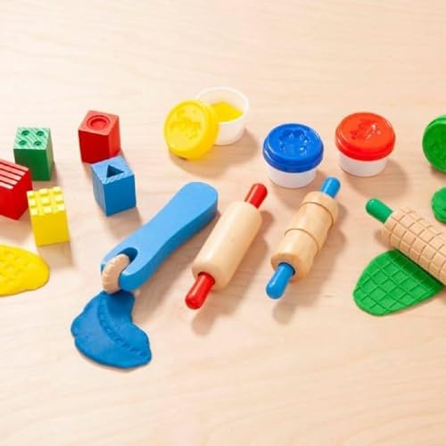 Melissa & Doug 10165 Aktivitätsset zum Formen und Gestalten, mit 4 Modellierwerkzeugen, Knete und Zubehör, mehrfarbig