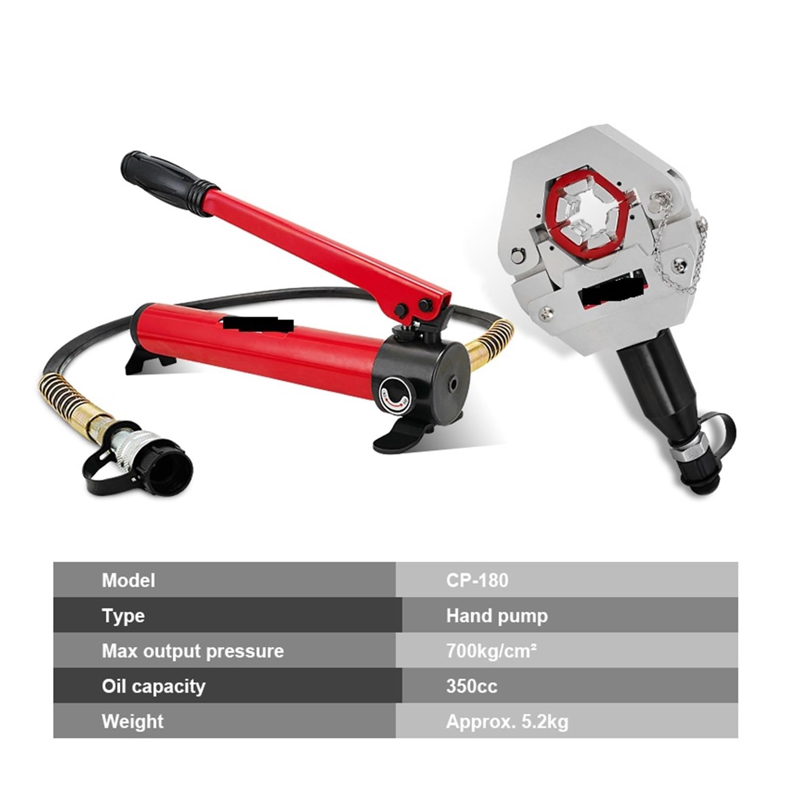 Hydraulischer Schlauch-Crimper, manueller A/C-Schlauch-Crimper-Satz, Klimaanlagen-Reparatur, Hand-Schlauch-Crimp-Werkzeug Wird in der Elektroenergie-, Chemie-, Stahl-(APR-7842 with CP-180)