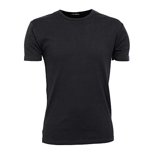 Tee Jays Herren Interlock Kurzarm T-Shirt, Schwarz, 5XL