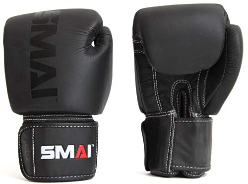 SMAI Elite P85 Boxhandschuhe Leder schwarz Gewicht 16 Oz