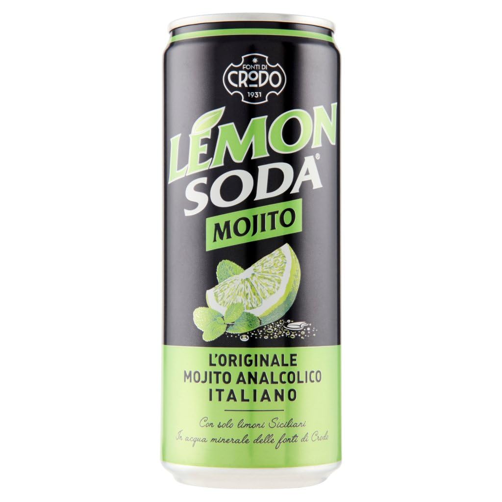 24 Dosen a 0,33L Mojito Soda Mojitosoda aus italienischen Limonen a 330ml mit Fruchtfleisch inc. 6.00€ EINWEG Pfand natürlich ohne Alkohol