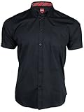 Merc London Herren Regular Fit Smoking Hemd, Gr. Large, Schwarz