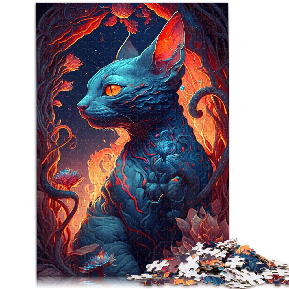 Puzzle-Geschenk Sphynx Spellbound Puzzle 1000 Teile für Erwachsene Holzpuzzle Jedes Teil ist einzigartig - Herausforderndes, unterhaltsames Familienspiel 1000 Teile (50 x 75 cm)