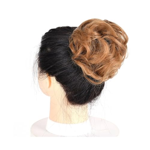 Haarteil Lockiger, unordentlicher Haarknoten, Chignon, Donut, Haarpolster, elastisches Haar, synthetisches Haarteil for Frauen Haarverlängerung(27)