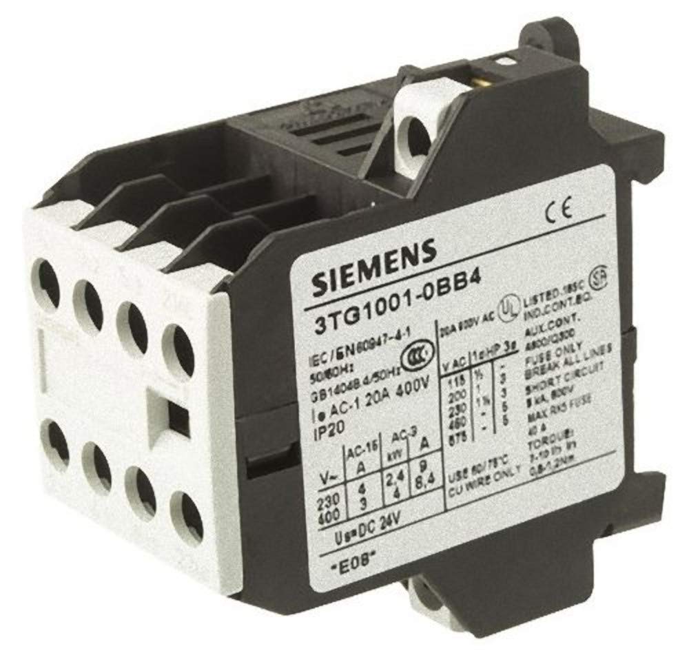 Siemens 3TG1001–0BB4 leistungsschütze Schraubklemmen für einrasten auf Standard Montageschiene, weiß