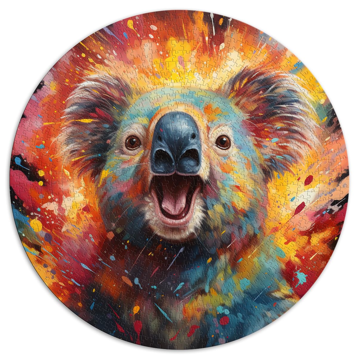 Spielzeug Puzzle Vibrant Koala Oil Jigsaw Puzzle 1000 Teile 26,5x26,5 Zoll pädagogische Herausforderung ganze Familie und die