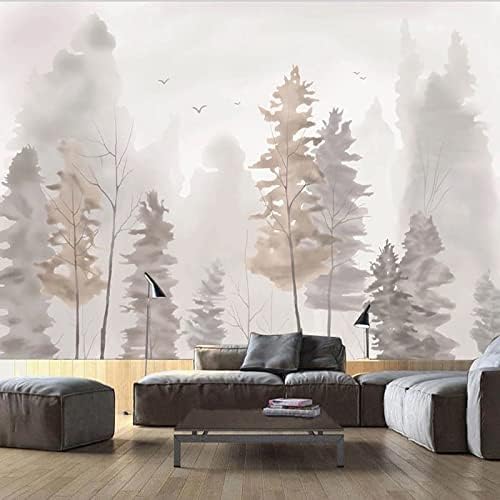 XLMING Handgezeichnete Bäume Wald Abstrakt 3D Tapete Home Dekoration Wohnzimmer Sofa Schlafzimmer Tv Hintergrund Wand-200cm×140cm