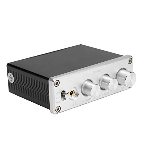 Garsent Audio-Verstärker, DAC-Decodierung Audio-Decoder Mini-Digital-Stereo-Audio-Verstärker für 3,5-mm-Kopfhörer.(Silber)