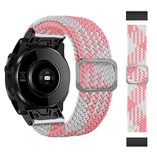 OPKDE Loop Nylon-Uhrenarmband mit Schnellverschluss für Garmin Fenix 6 6X Pro 5X 5 Plus 3HR Fenix 7X 7 Forerunner 935 MK2 Uhrenarmband, 26 mm, Achat