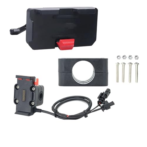 Handyhalterung Motorrad Für Benelli Für TRK702 Für TRK702X 2022-up Motorrad GPS Telefon Halter USB Drahtlose Ladegerät Navigation Halterung Montieren Ständer Handyhalter Fahrrad(22mm - Base -Charger)