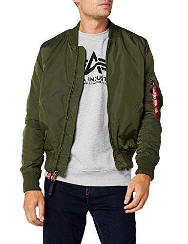 Alpha Industries Herren Jacke MA-1 TT, Grün (Dark Green 257), Small