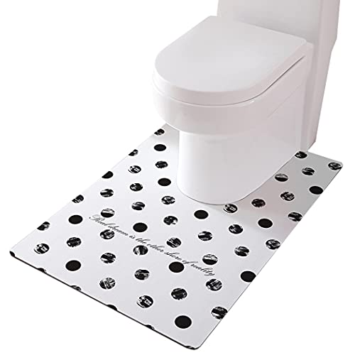 ZESLIV WC Vorleger mit Ausschnitt 90*60cm rutschfeste Badematte Badezimmerteppich Toilettenmatte Badgarnitur Badteppich