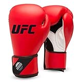 UFC Herren Fitness Training Glove Boxhandschuhe, Rot/Schwarz, 14 oz