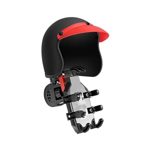 Handyhalterung Motorrad -Telefonständer Sonnenblende Lenker Verstellbarer Winkel Zubehör Regenschutz Für Motorrad Mountainbike Handyhalter Fahrrad(Black red)