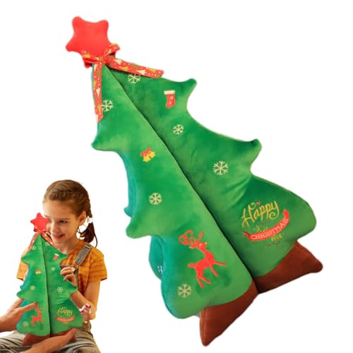 Takluu Cartoon-Weihnachtsbaum-Puppe, Weihnachtsbaum-Plüschtier - Cartoon-Plüsch-Wurfkissen-Puppenspielzeug,Star Tops Design-Plüschdekoration für Balkon, Kinderwagen, Bett, Sofa und Auto